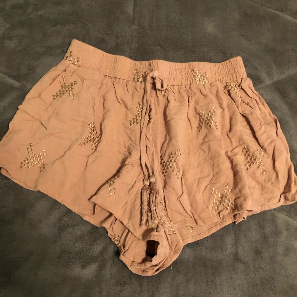boho blush shorts